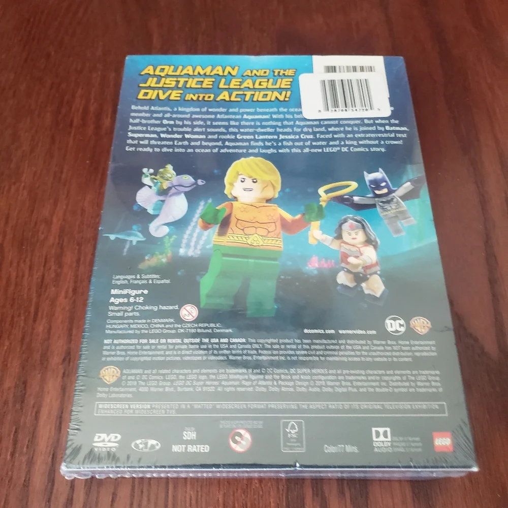 LEGO Aquaman Rage of Atlantis DVD Set Box New DC Comics Hero Warner Brothers - Picture 2 of 2